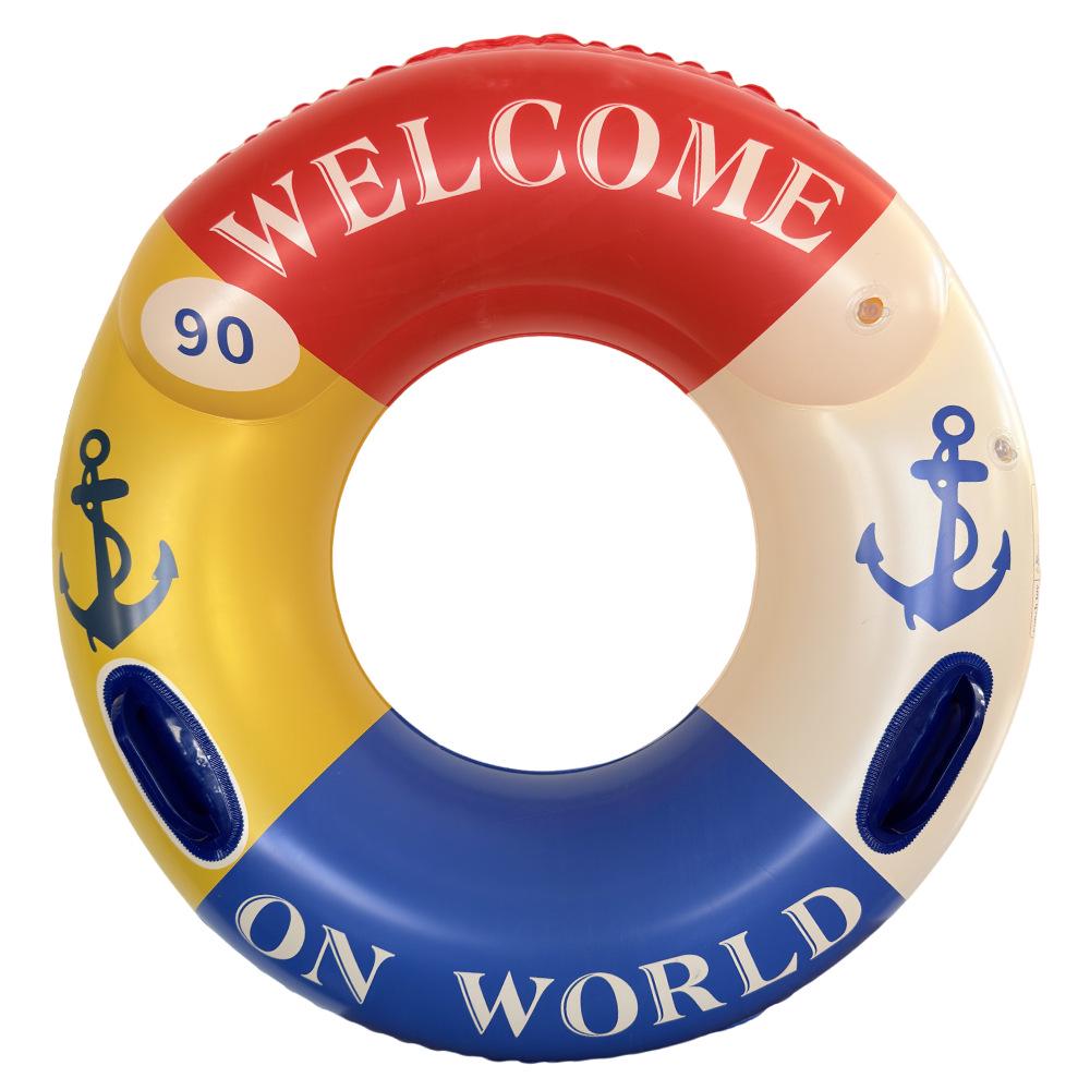 Xiaolv Inflatable Swimming Ring with Handle: Thickened Double Airbag for Adults