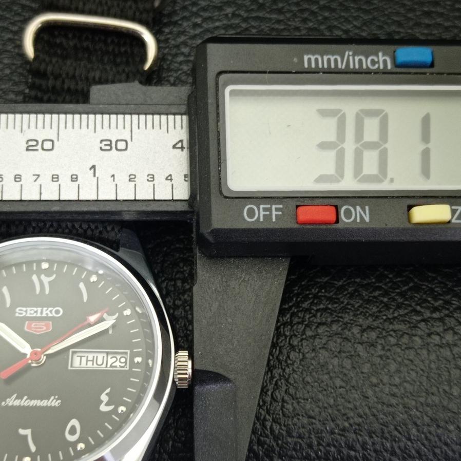 REFURBISHED SEIKO 5 AUTOMATIC 6309A JAPAN MENS ARABIC BLACK DIAL WATCH a427341-2 QRL-a427341