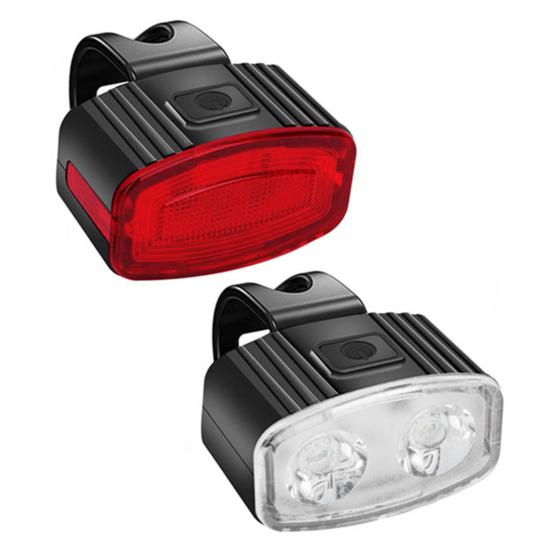 1/2Pcs Bicycle Headlight Tail Light Waterproof USB Rechargeable Universal MTB Road Mountain Bike Cycling Front Light Night Riding Warning Rear Lamp