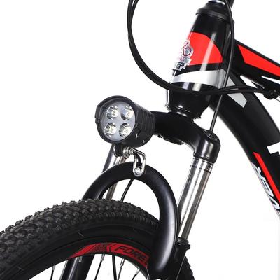 E-Bike Horn Light Electric Bicycle 4 LED Headlight 12W Waterproof 2 In 1 Horn and Light Switch Bicycle Flashlight