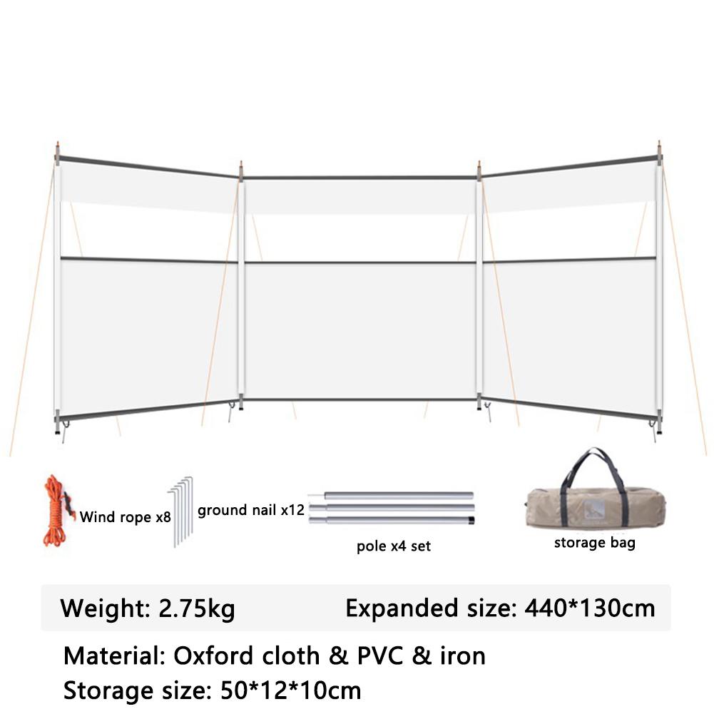 Outdoor Windshield Windproof Transparent Visual Strip Camping  Screen Panel Partition Wall Divider