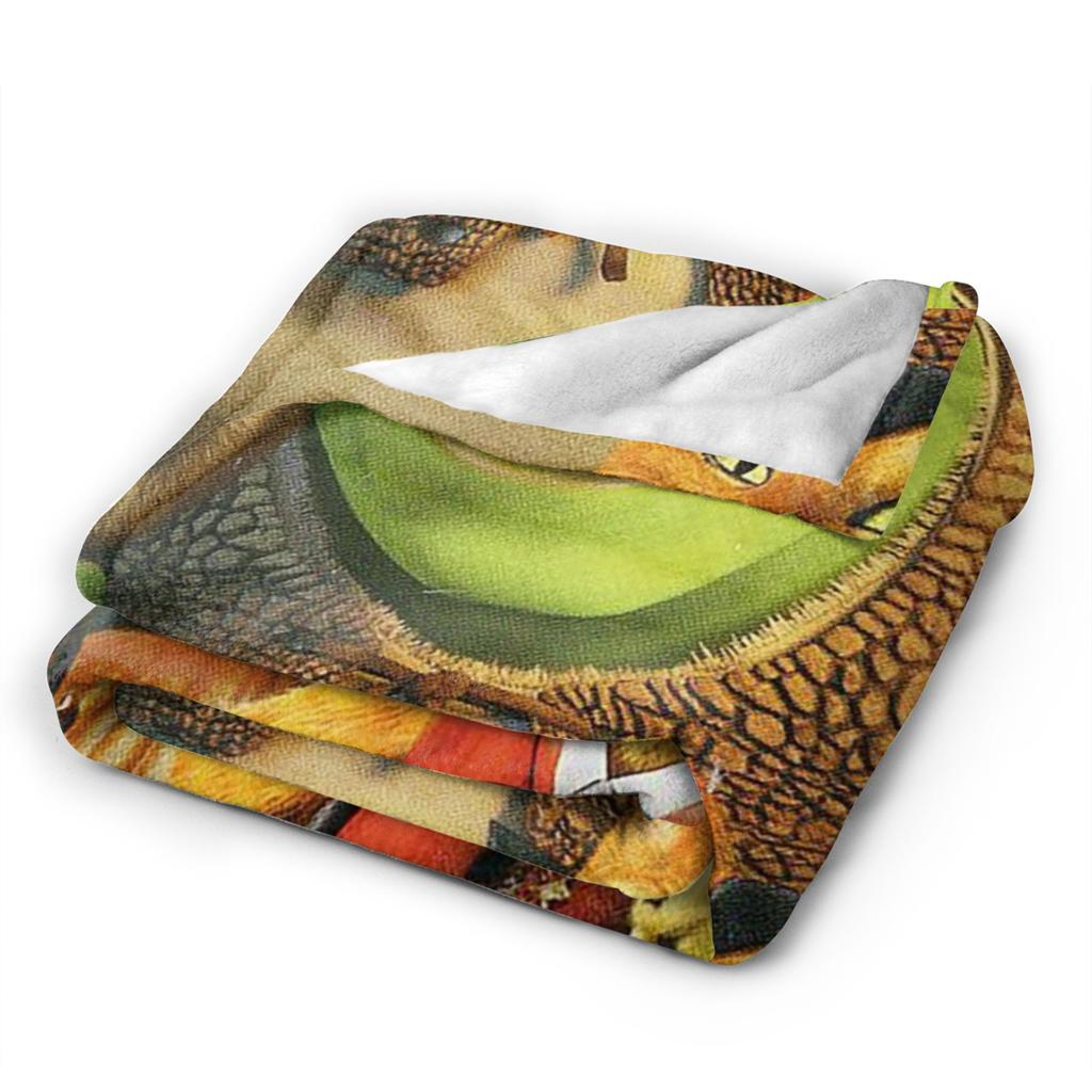 S-Shreks Wool Blanket Donkey Comedy Anime Funny Throw Blankets for Sofa Bedding Lounge Quilt,