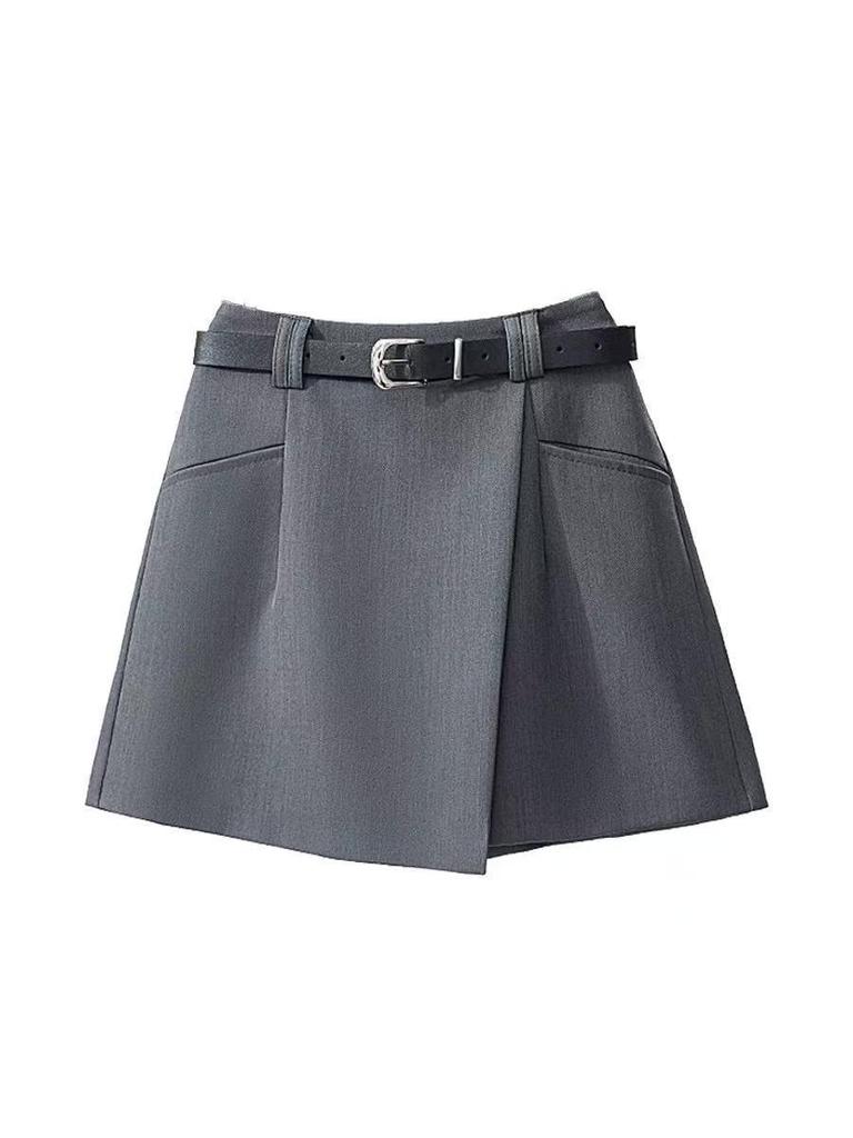 2026 Versatile Summer High-Waisted A-Line Wide-Leg Petite Skirt Shorts for Women