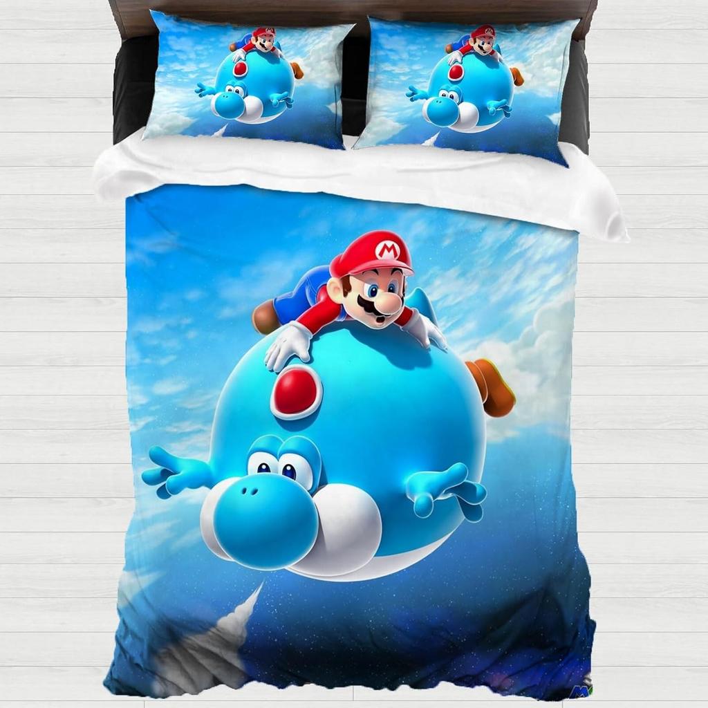 Game Yoshi’s Island Duvet Cover Pillowcase Bedding Set Adult Boy Girl Bedroom Decoration Children Single Double Large Size