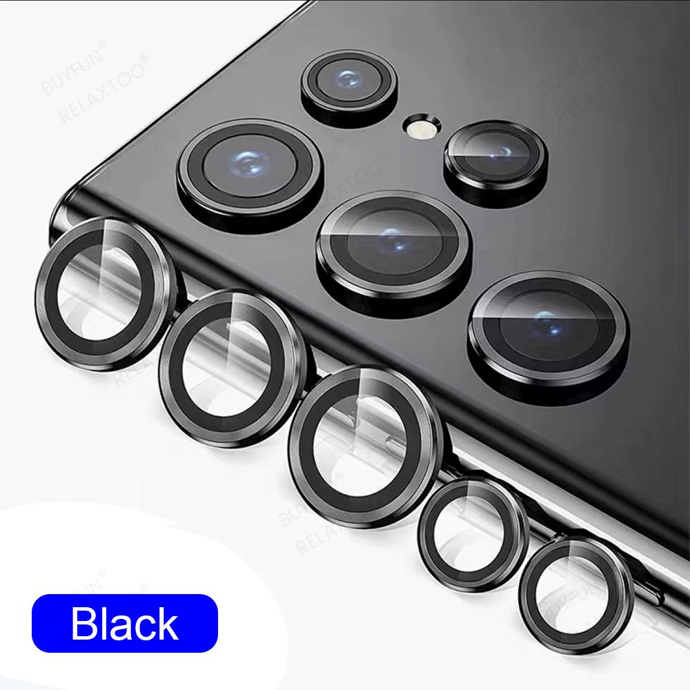 S 22Ultra Cases Rear Camera Lens Protectors Metal Ring Tempered Glass For Samsung Galaxy S22 Ultra 5G S 22 Ultra Back Lens Cover