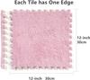 10Pcs Interlocking Carpet Tiles 30*30*1CM Plush Interlocking Foam Fluffy Play Mat Floor Rug Creative Puzzle Bedside Relaxing Mat
