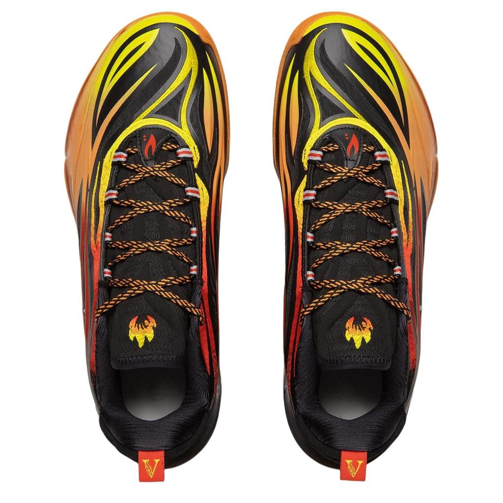 LiNing Wade 808 5Ultra V2 Abrasion Resistant Support Rebound Low Top Carbon Plate Basketball Shoes Men's Black Orange ABAV045-9