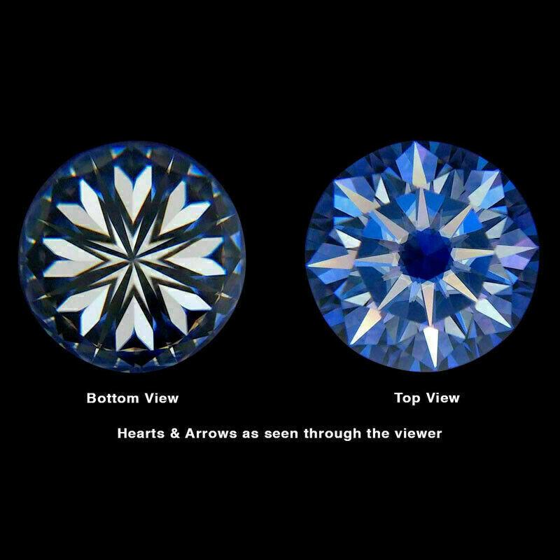 Synthetic Moissanite Loose Gemstone VVS1 Def Color 9 mm Round Shape for Jewelry Making and Crafts