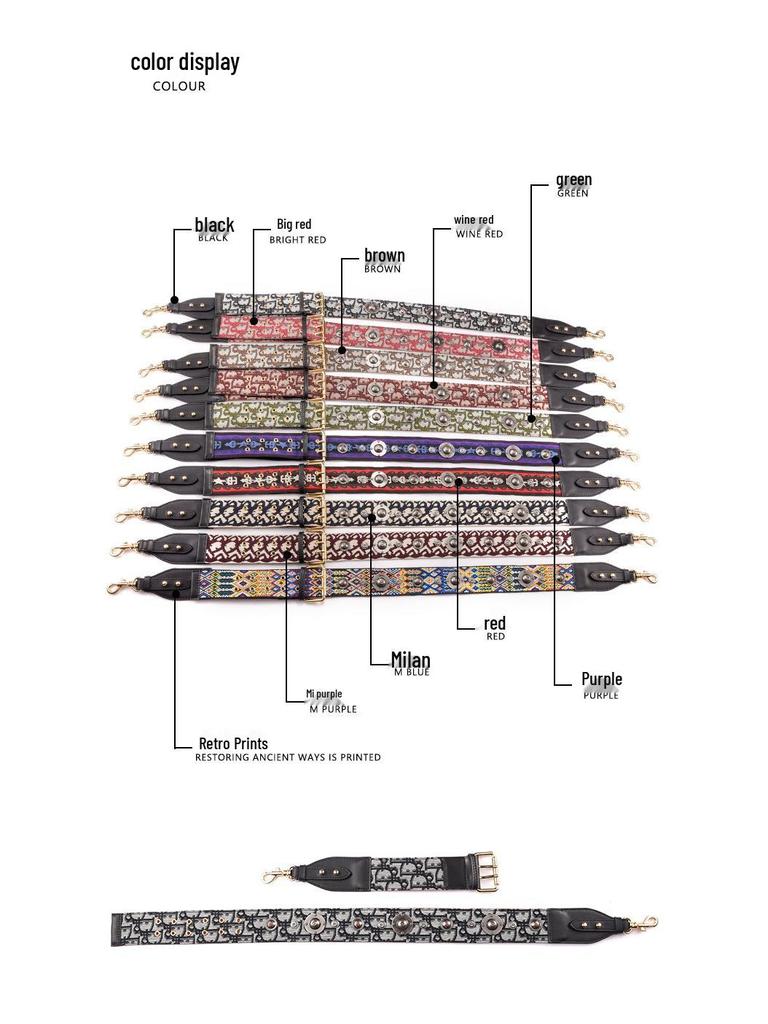 Ma Huang Shi Nastavitelný plátěný ramenní popruh crossbody taška doplněk - Podzimní/zimní kolekce, MHS-F-15