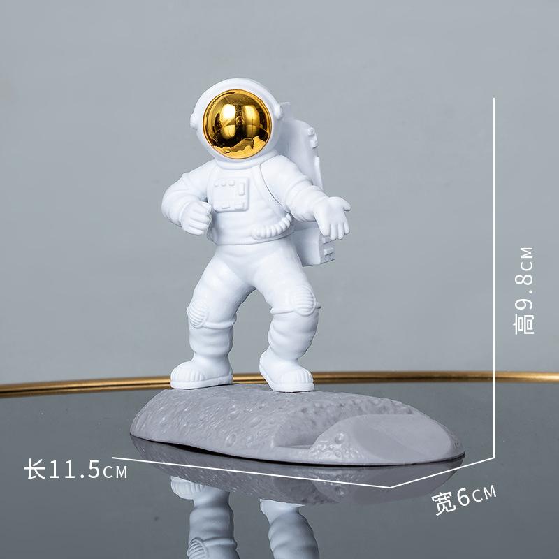 Light Luxury Minimalist Kung Fu Astronaut Ornament Astronaut Mobile Phone Holder Chasing Drama