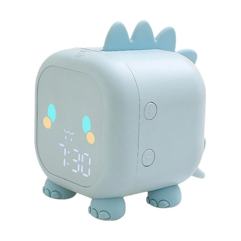 Night Light Cute Expression Alarm Clock Child Alarm Clock Voice Controlled Light Multifunctional For Home Thermometer