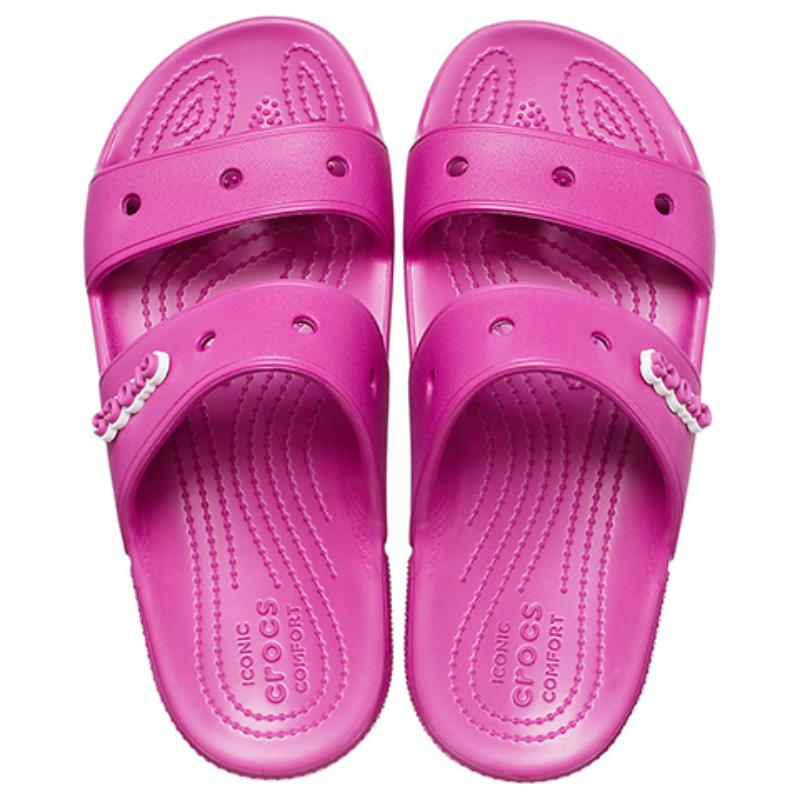 Crocs Classic Cozy Slippers Unisex Purple Red Sandals
