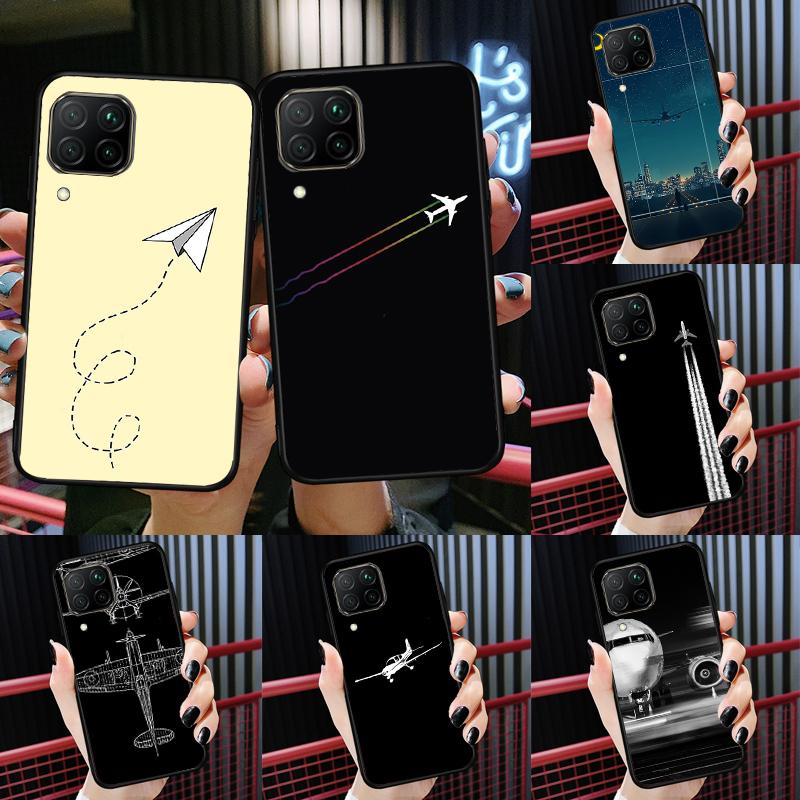 Airplane Aircraft For Huawei Nova Y72 Y90 Y61 Y91 Y60 Y70 12s 12i 11i 8i 9 10 SE P20 P40 Lite P60 P30 Pro Case