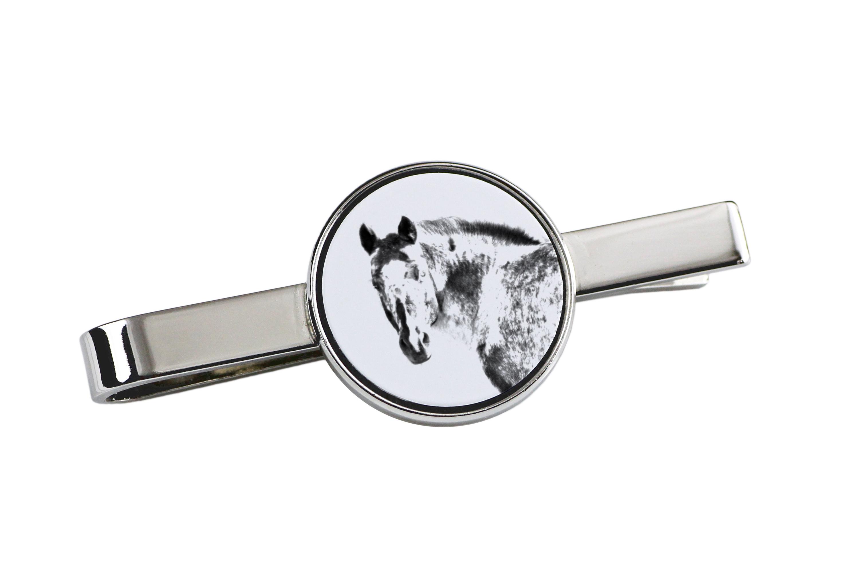 

Appaloosa - tie clip with a horse, personalized tie clip, a unique gift for a man from the Art-Dog brand срібний