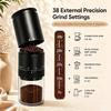 Portable Electric Coffee Grinder, 38 Adjustable Grind Settings for Espresso, Pour Over, French Press, Camping & Travel