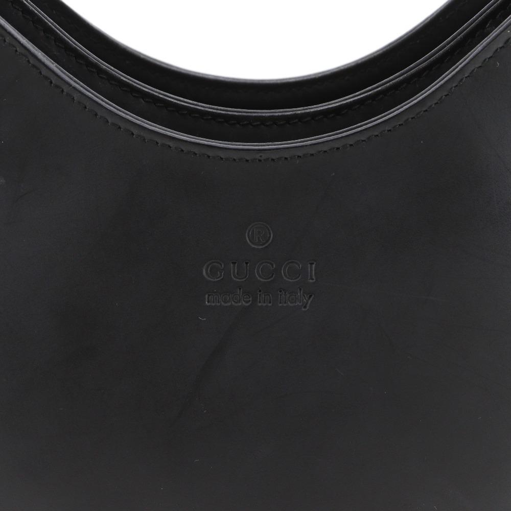GUCCI Shoulder Bag 001.3778 black leather Women Used