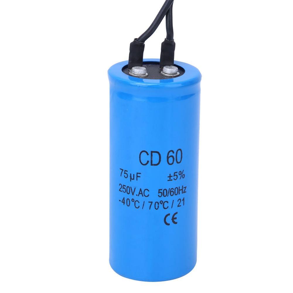 250V AC AC Motor Capacitor Round Shape Running Capacitor Durable CD60 Capacitor Air Compressor