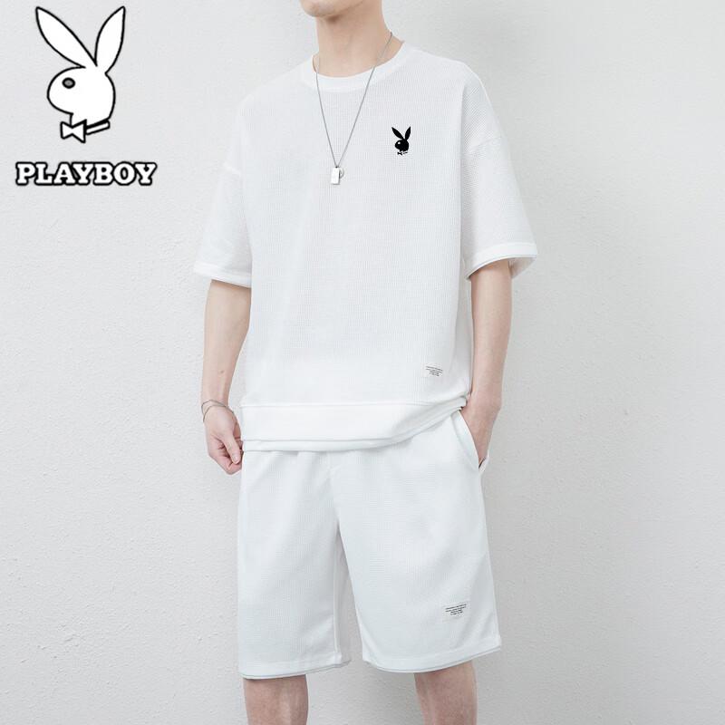 

PLAYBOY Men s Casual Short Sleeve T-Shirt and Shorts Set 2XL