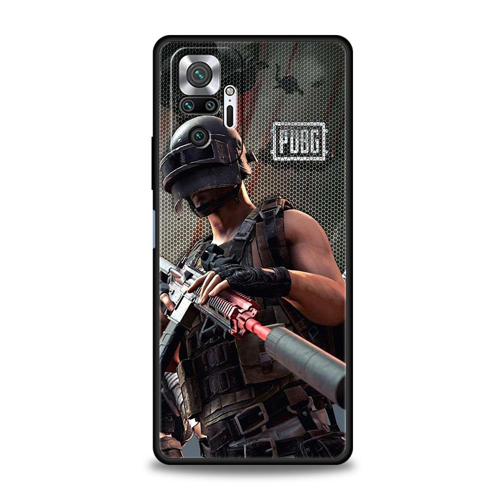 PUBG Game Phone Case For Xiaomi Redmi Note 14 13 5G 10 11 12 Pro Plus 4G 14C 13C 12C 10C Black Cover