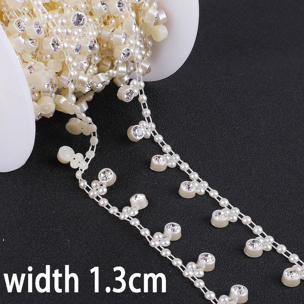 Round Sun Rose Double Pearl Chain for Wedding & DIY Hair Accessories
