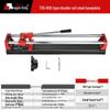 Manual Tile Cutter with Double Rail Steel Base, Push Knife, Scoring Knife, & Infrared Guide (600/800/1200 mm) for Wall & Floor Tiles.