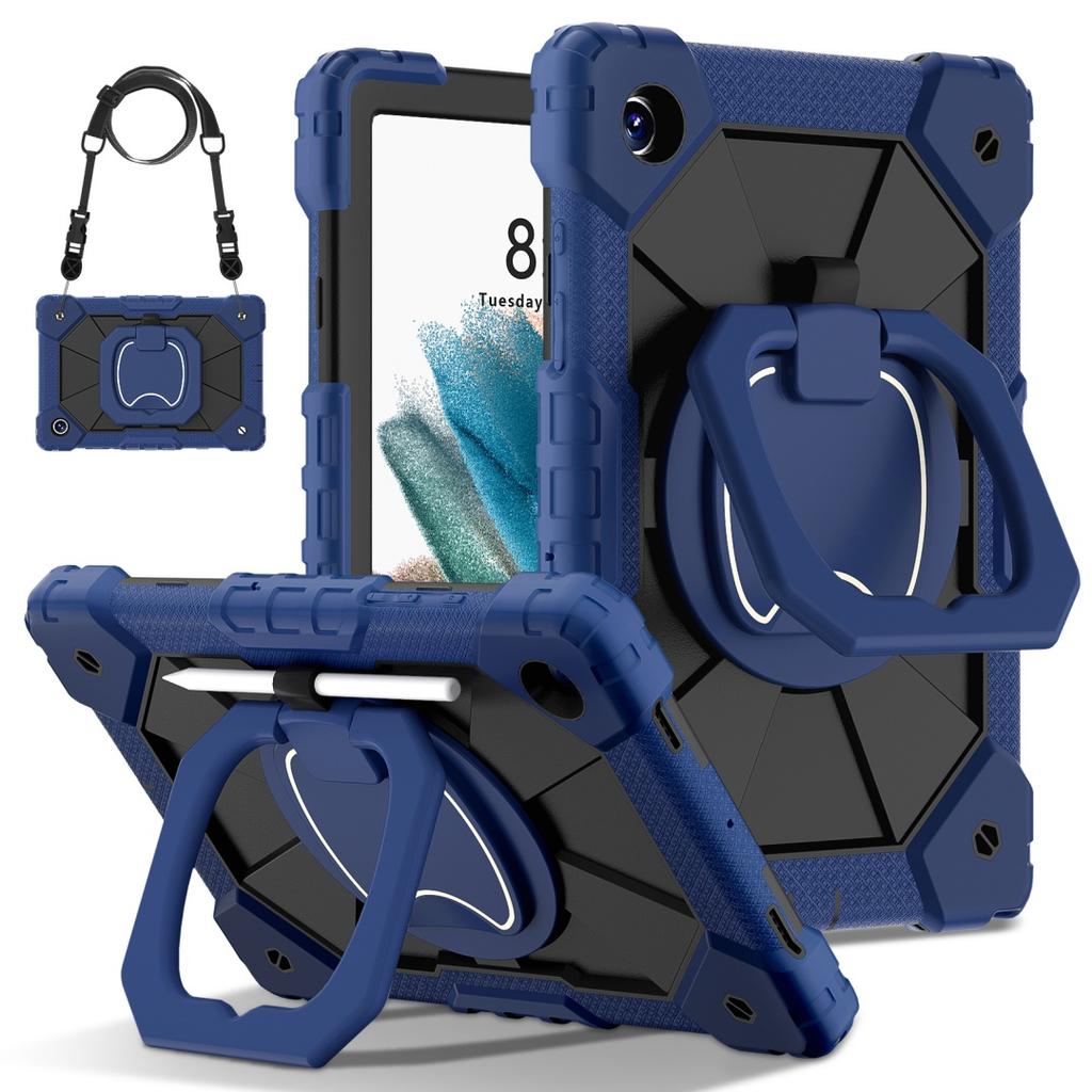 Für Samsung Galaxy Tab A8 10.5 (2021).360° drehbarer Griff, robuster Schutzständer, TPU + PC, 3-in-1, stoßfestes Tablet-PC-Gehäuse