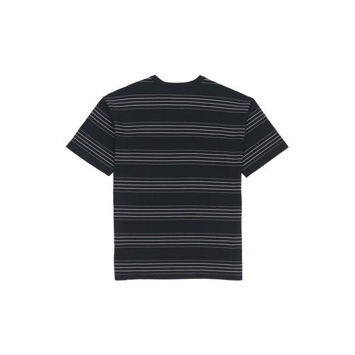 Nike Men's Black Short-Sleeve T-Shirt with Logo Stripe and Breathable Crew Neck