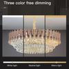 Light Luxury Style Crystal Chandelier, Post-modernist, Simple, for Living Room, Villa, European Bedroom, Restaurant, Crystal Lamps