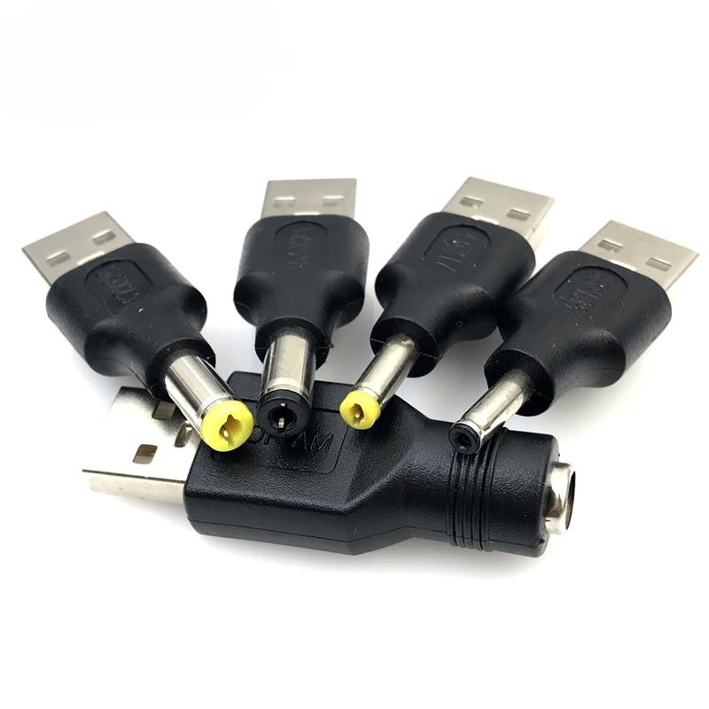 USBMale to Female AdapterDCMale Head3.5*1.35mm 4.0*1.5.5*2.1 2.5Power Supply Plug Charging