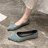 Flats Womens Spring Autumn Black Work Leather Shoes Pointed and Comfortable Professional Shallow Mouth Low Heel Work Shoes Women