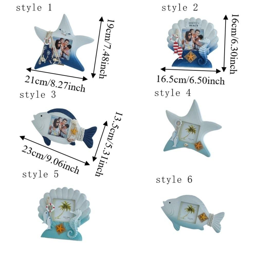 Unique-shaped Nautical Decor Frame 3-inch Instant Photo Frame Ocean-Themed Photo Frame  Coffee Shop