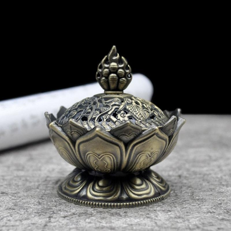 Incenses Burners Incenses Cone Holder Lotuses Cone Incenses Burners Metal Censers Home Table Ornament Incenses Seat
