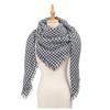 Spring Autumn Winter Warm Shawl Women's Imitation Cashmere Black White Houndstooth Square Scarf