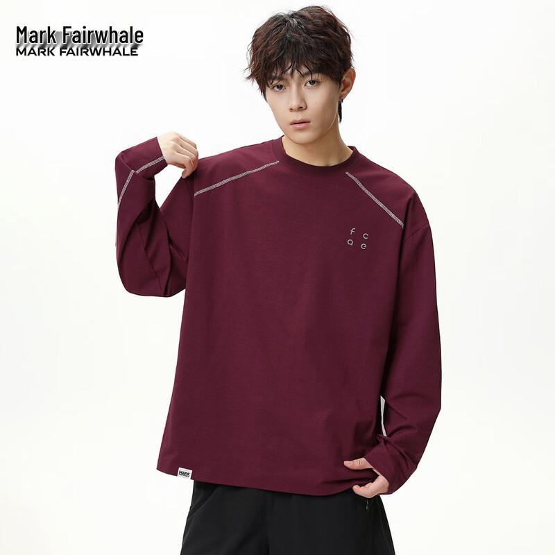 Mark Fairwhale Men s Summer Contrast Stitch Raglan Long Sleeve T-Shirt M