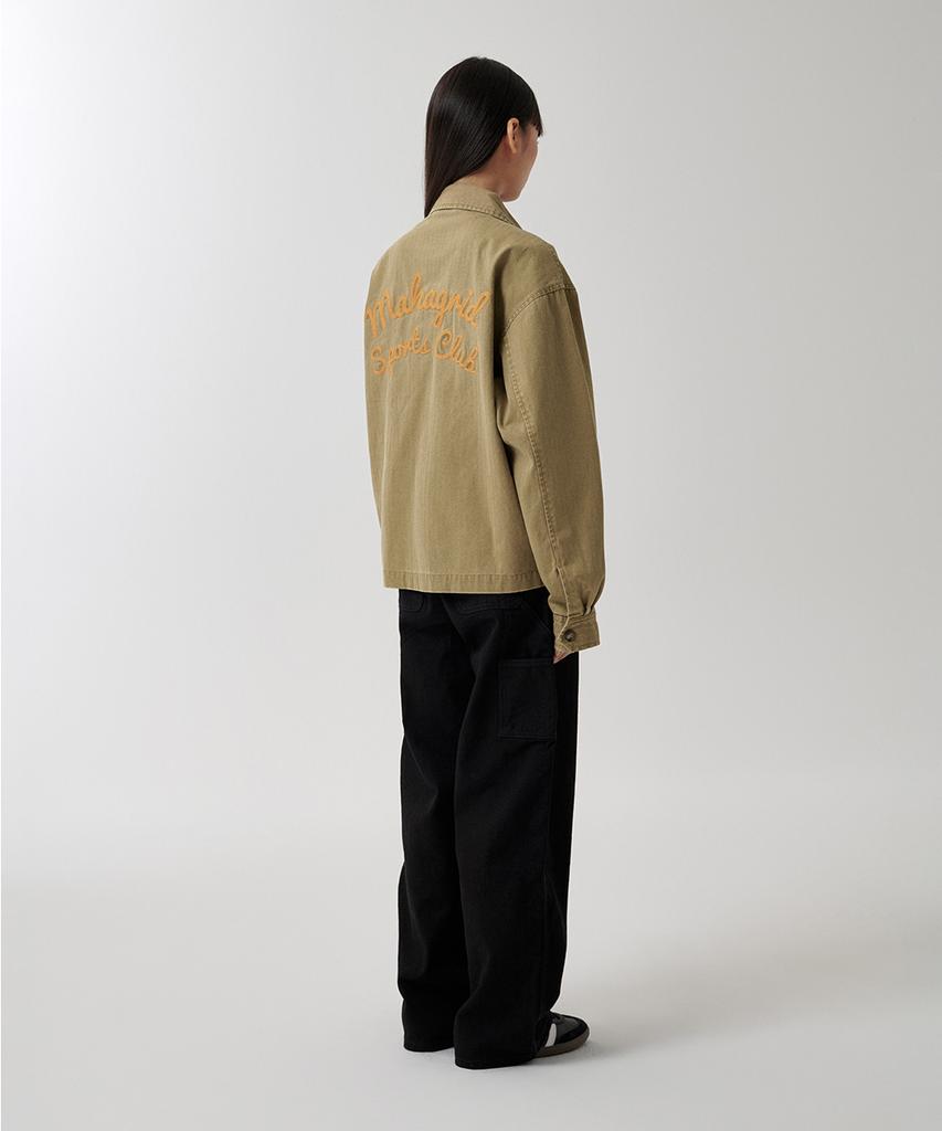 Mahagrid Washed Drizzler Blouson Jacket Olive(Mg2Fsmj248A)