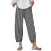 Pants For Women Summer Casual Wide Leg Elastic Waist Print Pants With Pockets