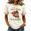 Women's Short Sleeve T-Shirt with Letter Print Raglan Sleeve Neck Casual Summer Top