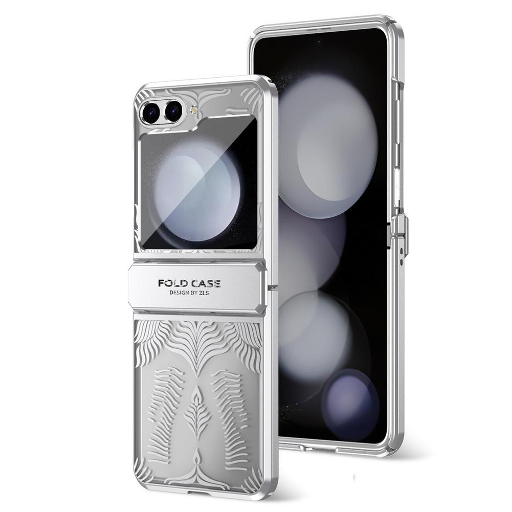 Capa de Dobradiça Totalmente Coberta Nova Textura Micro-fosca Ultrafina Galvanizada Para Samsung Z Flip 7 FE Galaxy Z Flip 6 5 4 Capa de Proteção