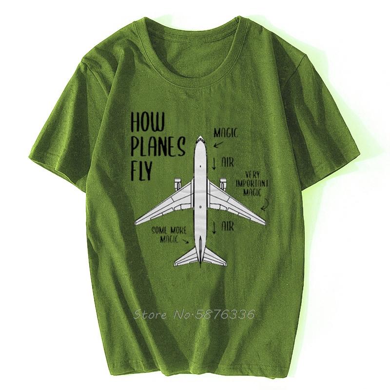 Novelty How  Fly Engineer Pilot Airplane TShirt Mens Short Sleeves Oversized Hip Hop  Printed T Shirts Top Tees