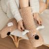 Niedliche Hunde Verdickte Winter Flauschige Socken Damen Warme Hauspantoffeln Einfarbige Socken Mädchen Weihnachtsgeschenk Weibliche Schlaf-Bodensocken