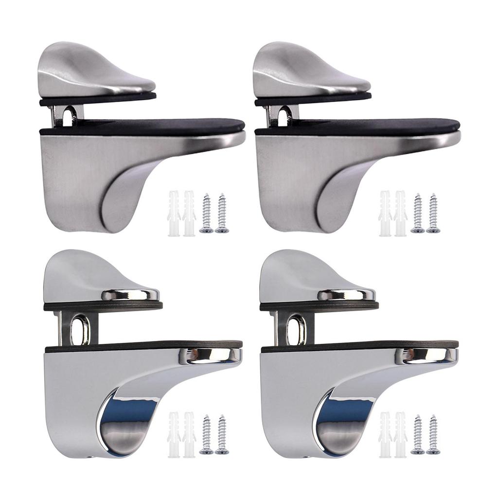 Glass Shelf Support Clamp, Glass Brackets for 3-21mm Wood, Bathroom Clip Holder for Bedroom Shelves, Furniture Repair