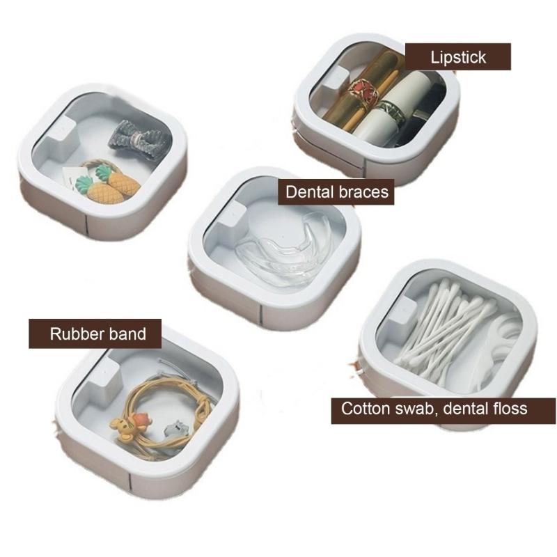 Hair Tie Organizer Portable Travel Qtip Holder Hair Accessories Storage Box Hair