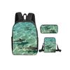 Hai Meeresmotiv 3er Set Rucksack mit Umhängetasche, Federmäppchen für Jungen/Mädchen Bestes Geschenk Cartoon Schüler Schultaschen