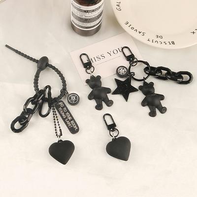 Roztomilý motýlek Medvídek Keychain Love Pentagram Přívěsek Keyring Car Bag Charms Decor