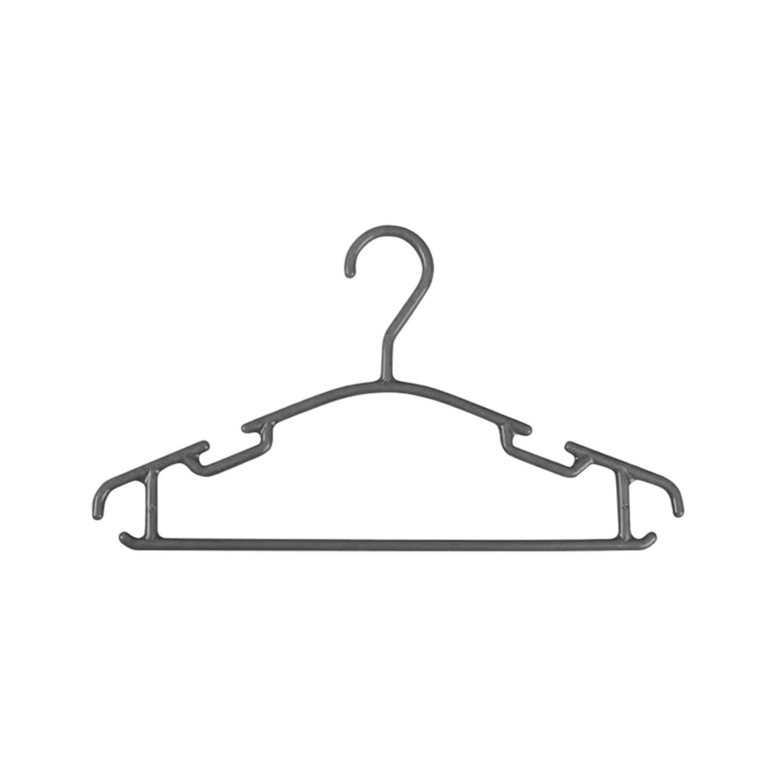 

Kids Plastic Hangers - Colorful Heavy Duty Baby Clothes Hangers For Toddler & Infant Wardrobe One Size чёрный