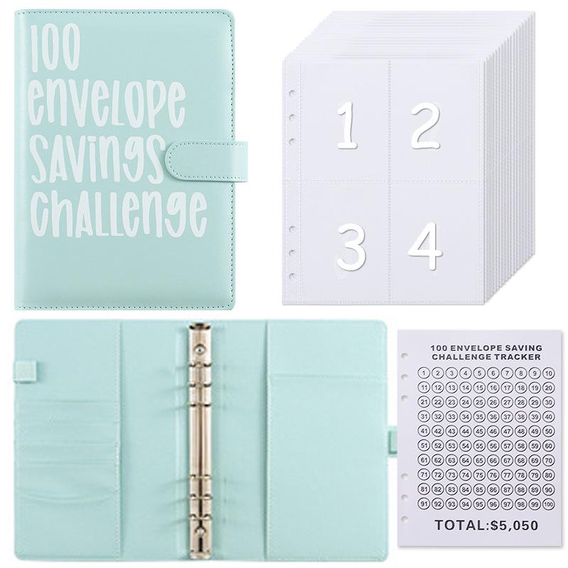 A5 Couple's 100-Day Savings Notebook with Insertable Binder