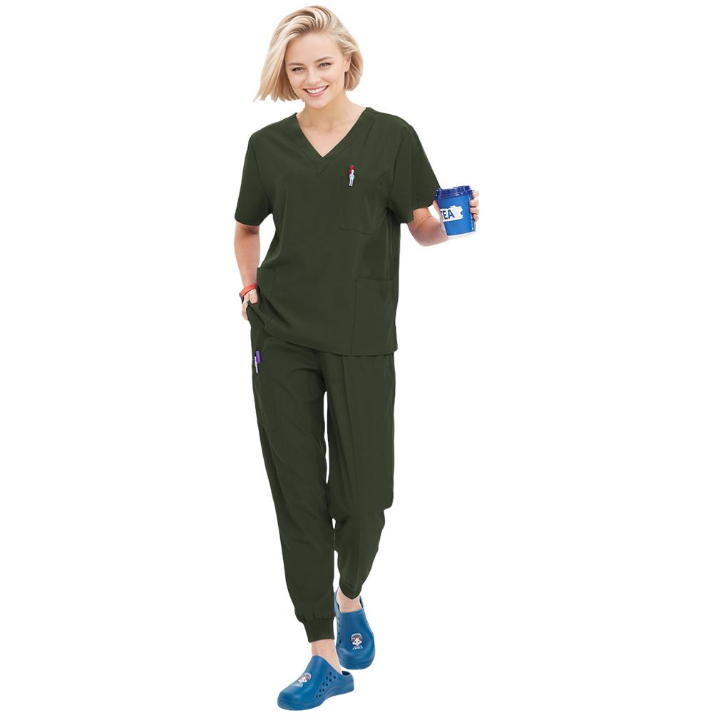 Summer Medical Scrubs Hospital Uniforms Doctor Nurse Workwear 4-way Stretch Pet Clinic Nursing Suits Dentist Working Clothes S21