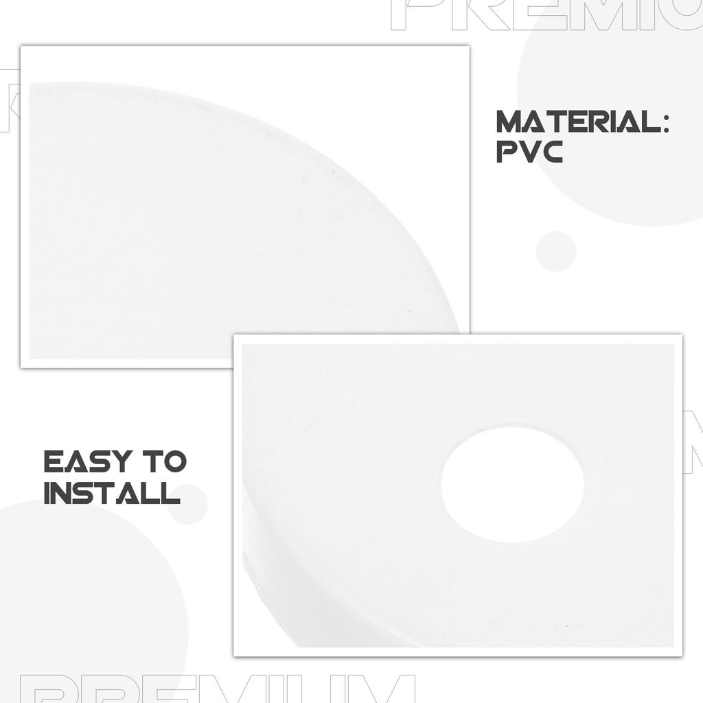 1Pair Toilet Bolt Caps White Round 45Mm Plastic Universal Fit Covers for Toilet Bowl Floor Screws Easy Installation