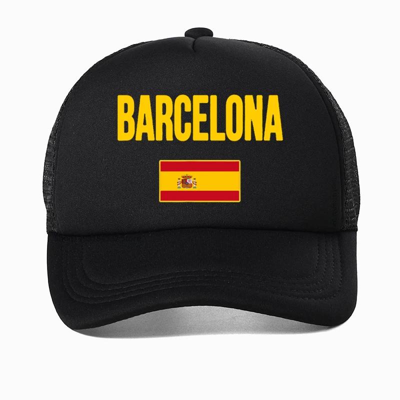 Spain Barcelona Graphic Baseball Cap for Men Spanish Bullfight Printed Dad Hat Vintage Espana Flag hats cool Mesh Trucker hat