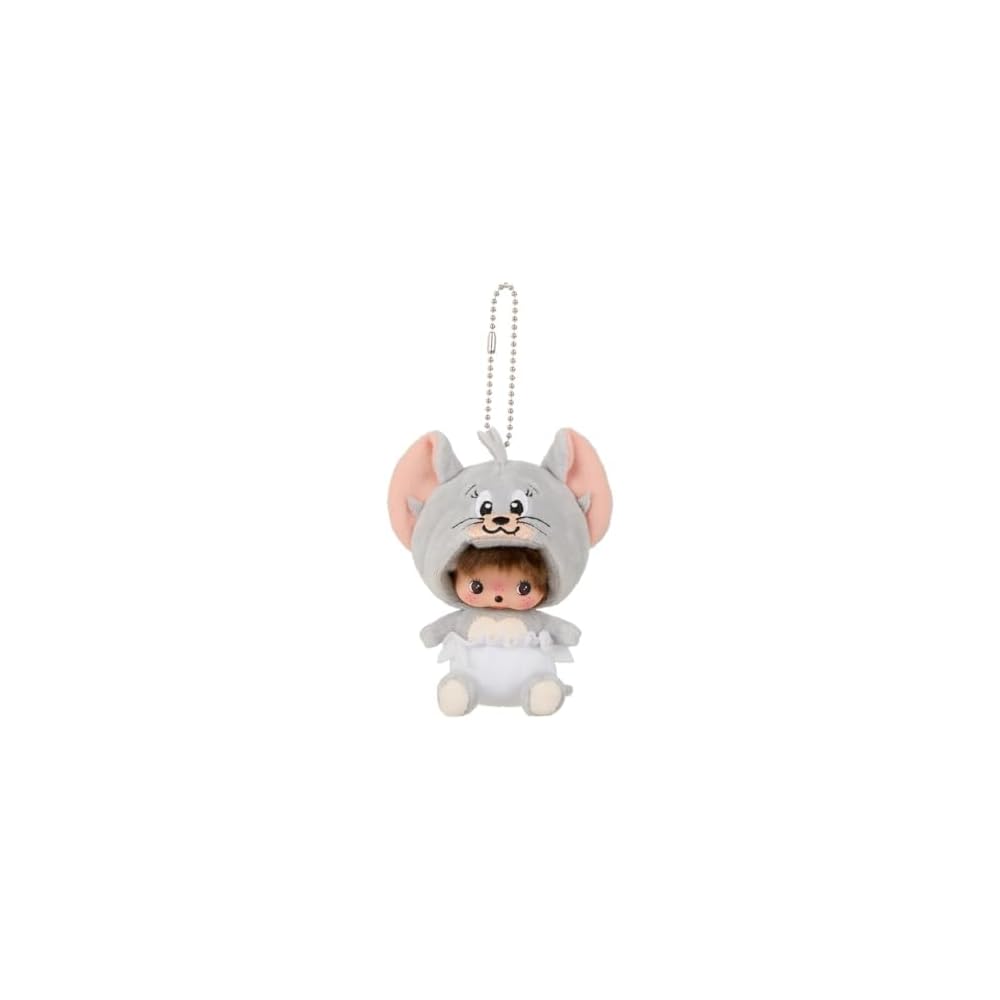 Sekiguchi Tom and Jerry Monchhichi Tuffy Baby Chichi Keychain 11x9x6.5cm